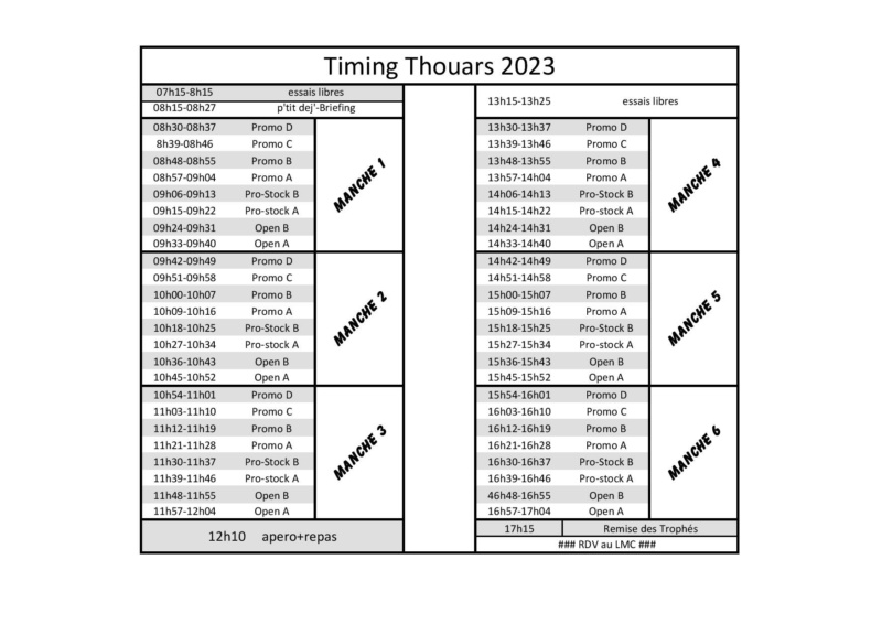 Z SERIES DE L'ATLANTIQUE 5eme manche les 15 et 16 avril 2023 à Thouars (79) Timing10