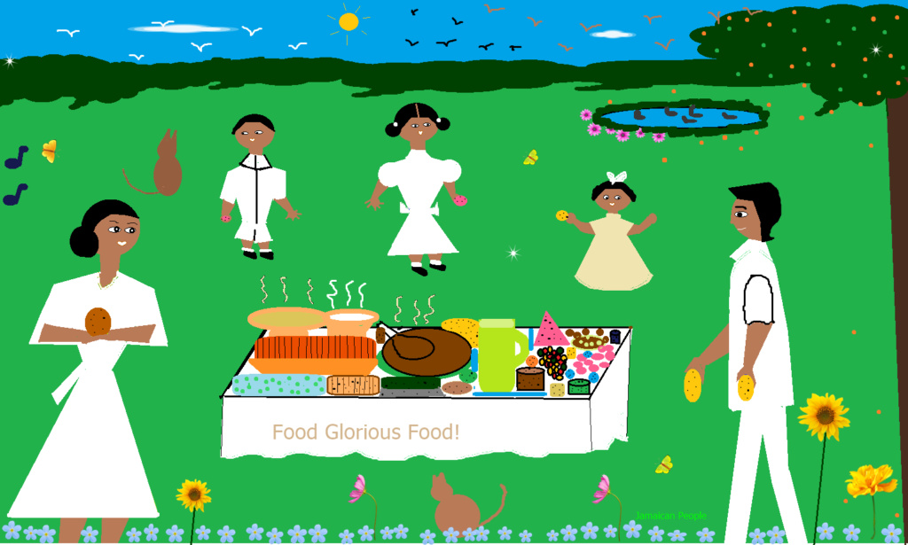 Jamaican all white family feast on WordPress Angels13