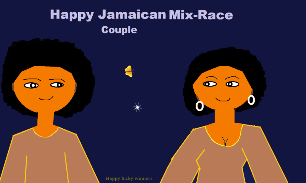 Jamaican attractive mix-race couple Happy_37