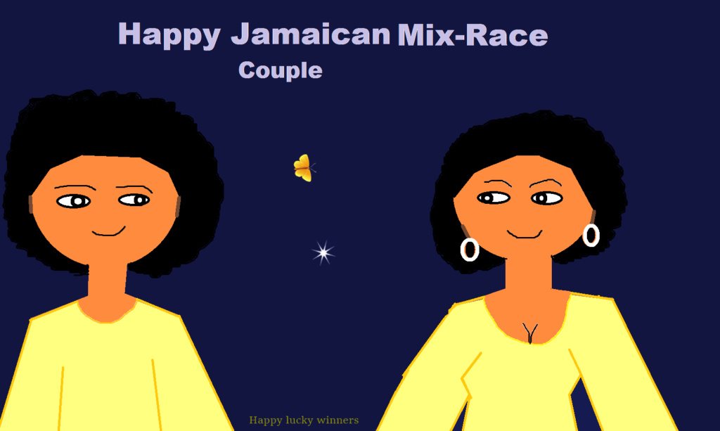 Jamaican attractive mix-race couple Happy_38