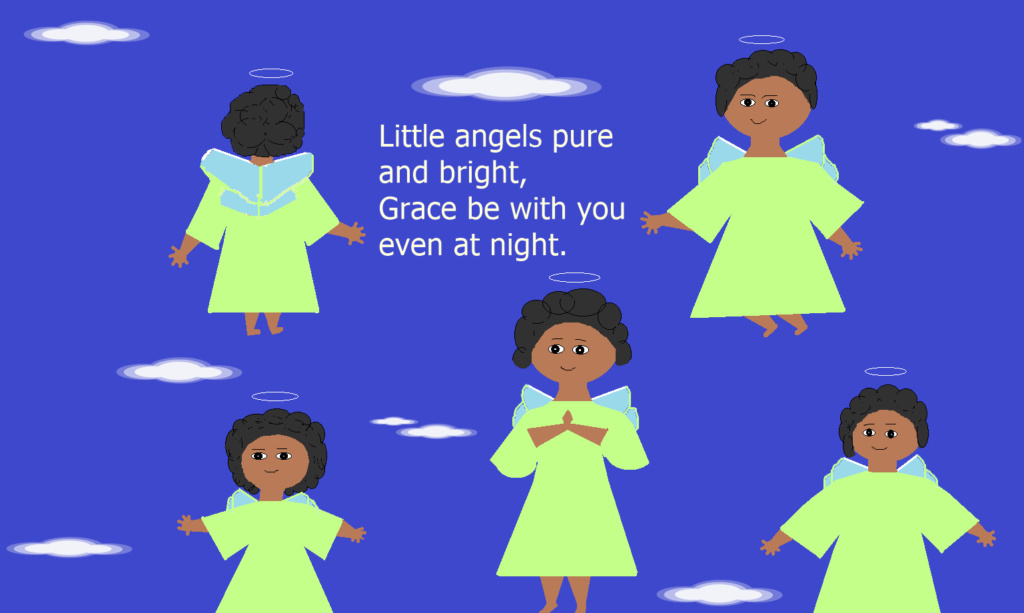 Jamaican child angels with halo Jama1217