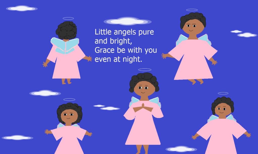 Jamaican little angels with wings and halo Jama1220