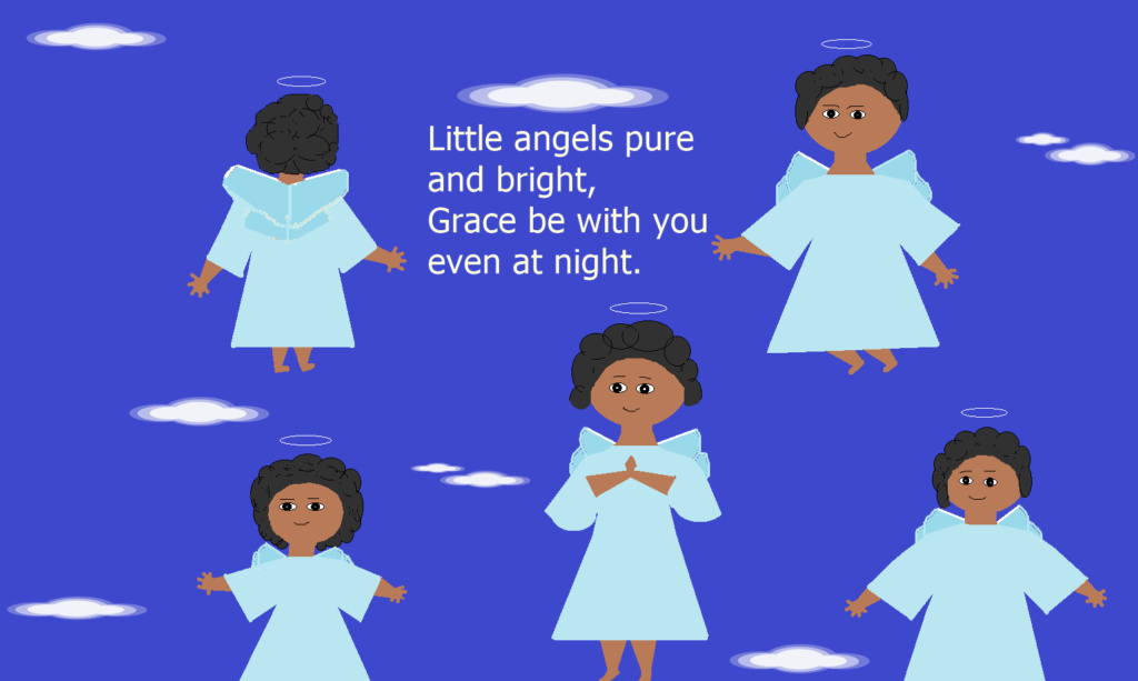 Jamaican little angels with wings and halo Jama1221