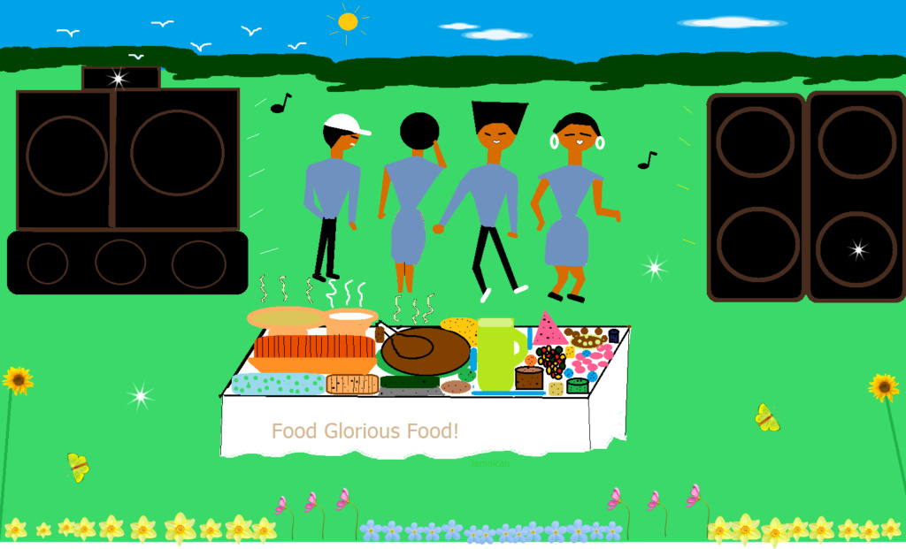 Jamaican garden party feast on WordPress Jama1275