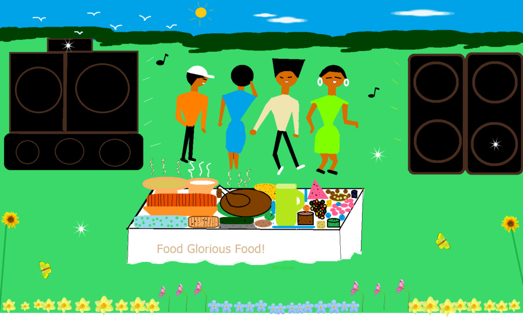 Jamaican garden party feast on WordPress Jama1277