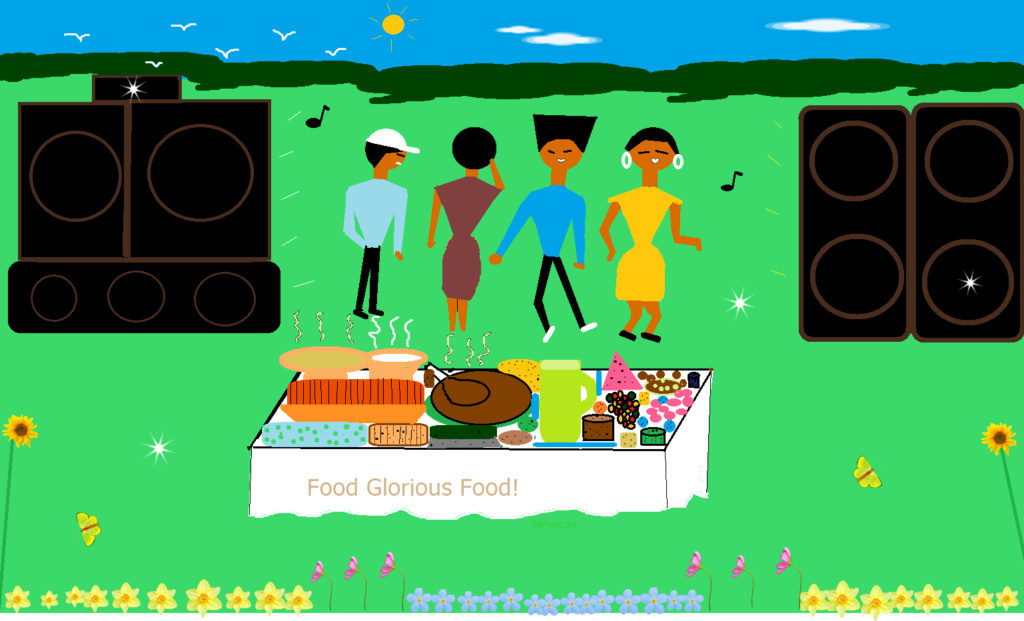 Jamaican garden party feast on WordPress Jama1279