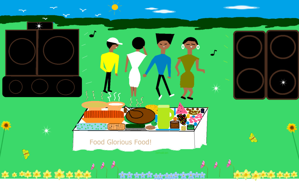 Jamaican garden party feast on WordPress Jama1281