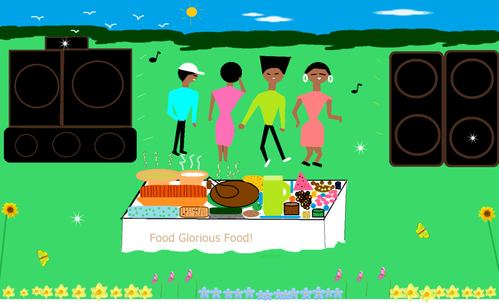 Jamaican garden party feast on WordPress Jama1282