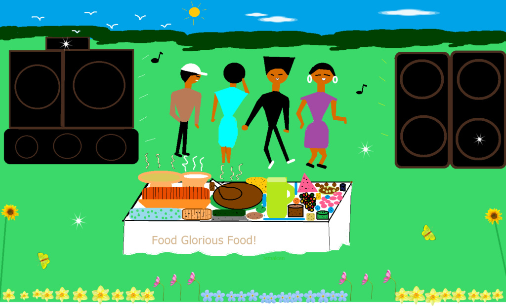 Jamaican garden party feast on WordPress Jama1284