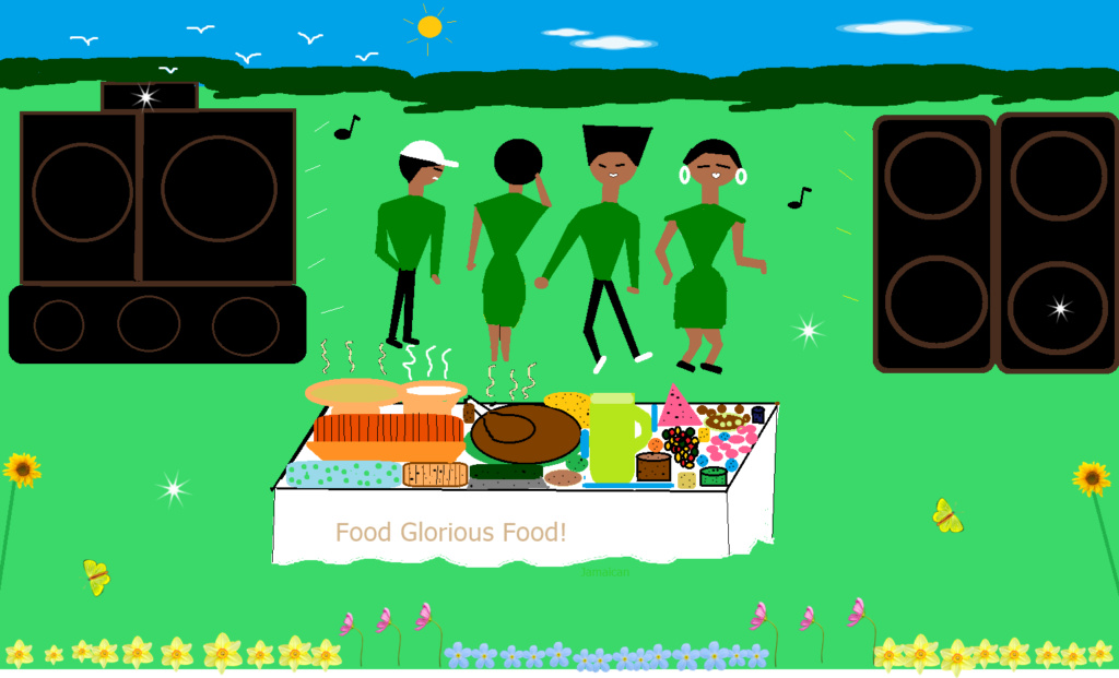 Jamaican garden party feast on WordPress Jama1285