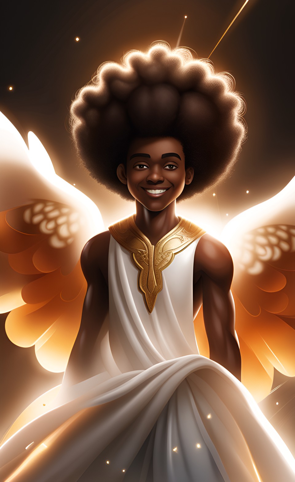 Jamaican anime angel smiling Jamai117