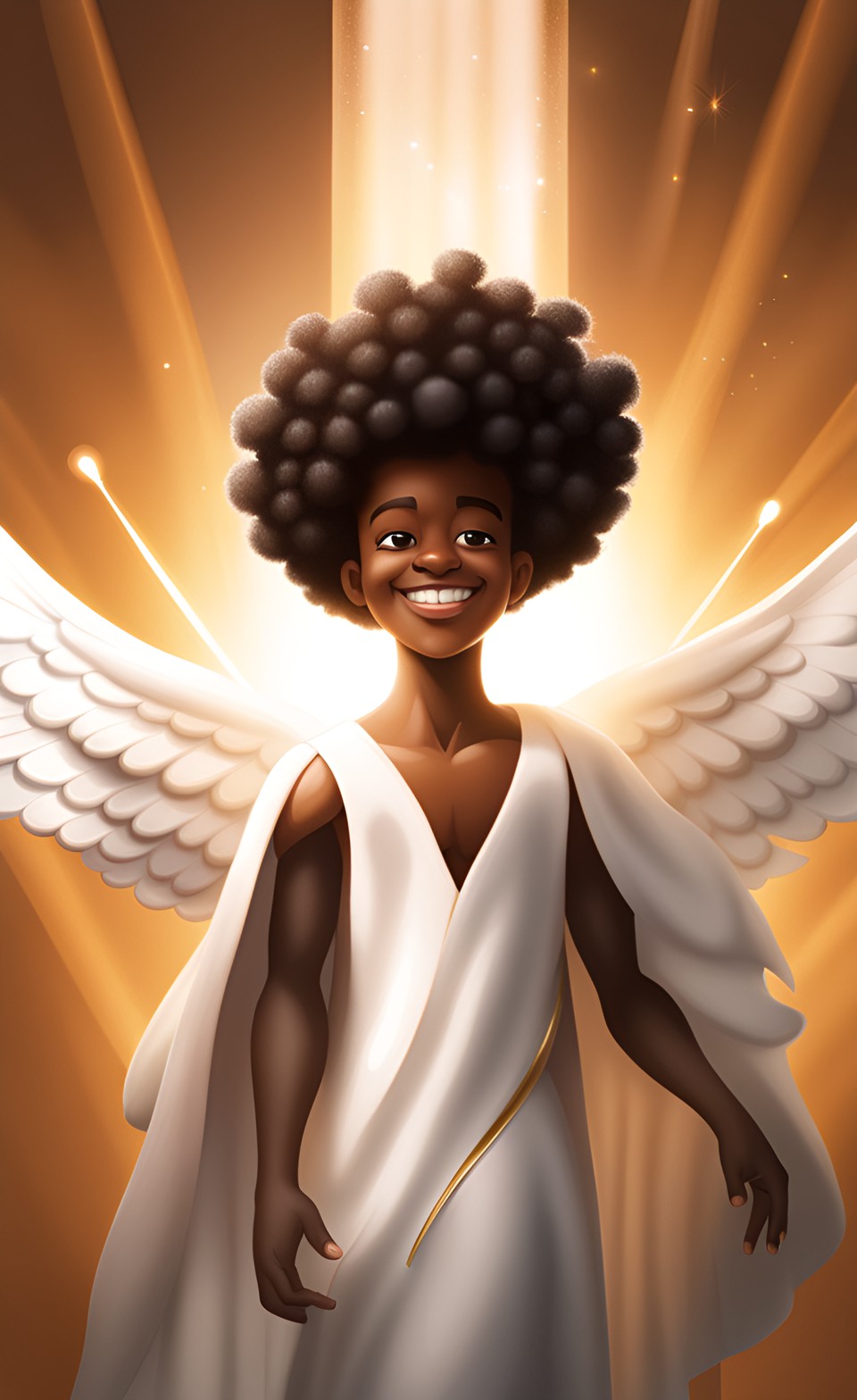 Jamaican anime angel smiling Jamai120