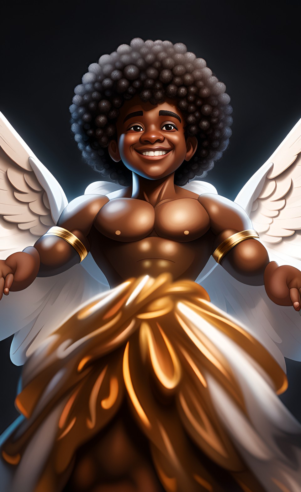 Jamaican anime angel smiling Jamai121