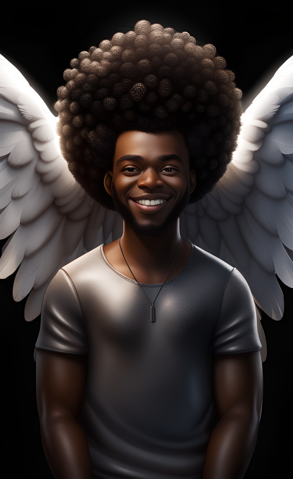 Jamaican anime angel smiling Jamai124