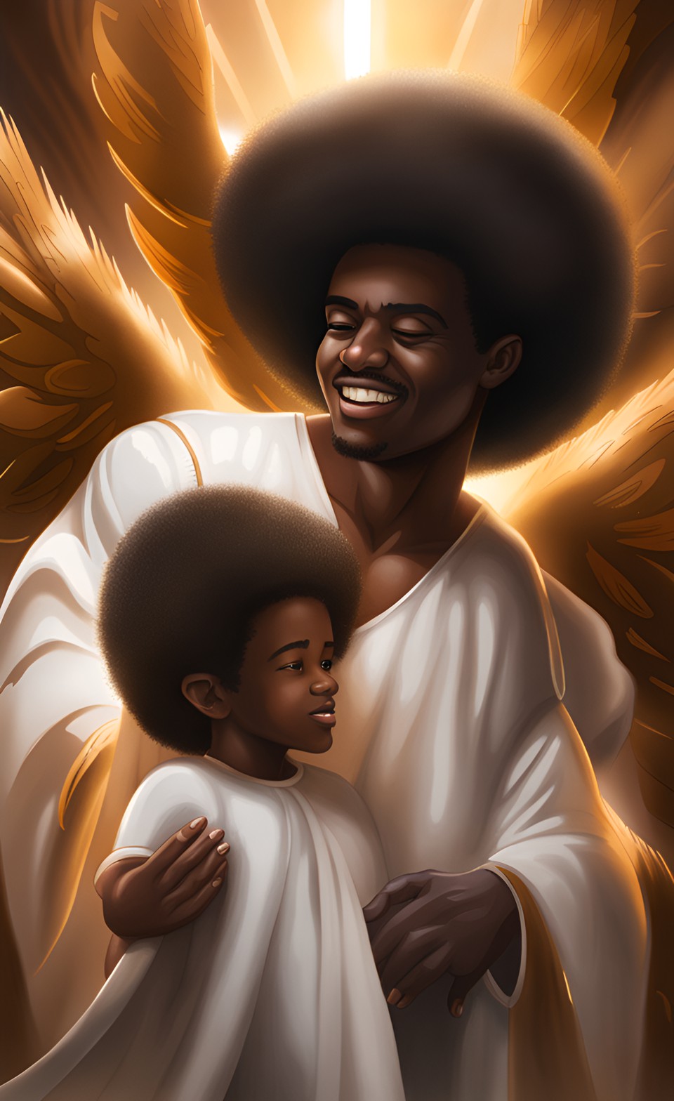 Jamaican anime angel smiling Jamai129