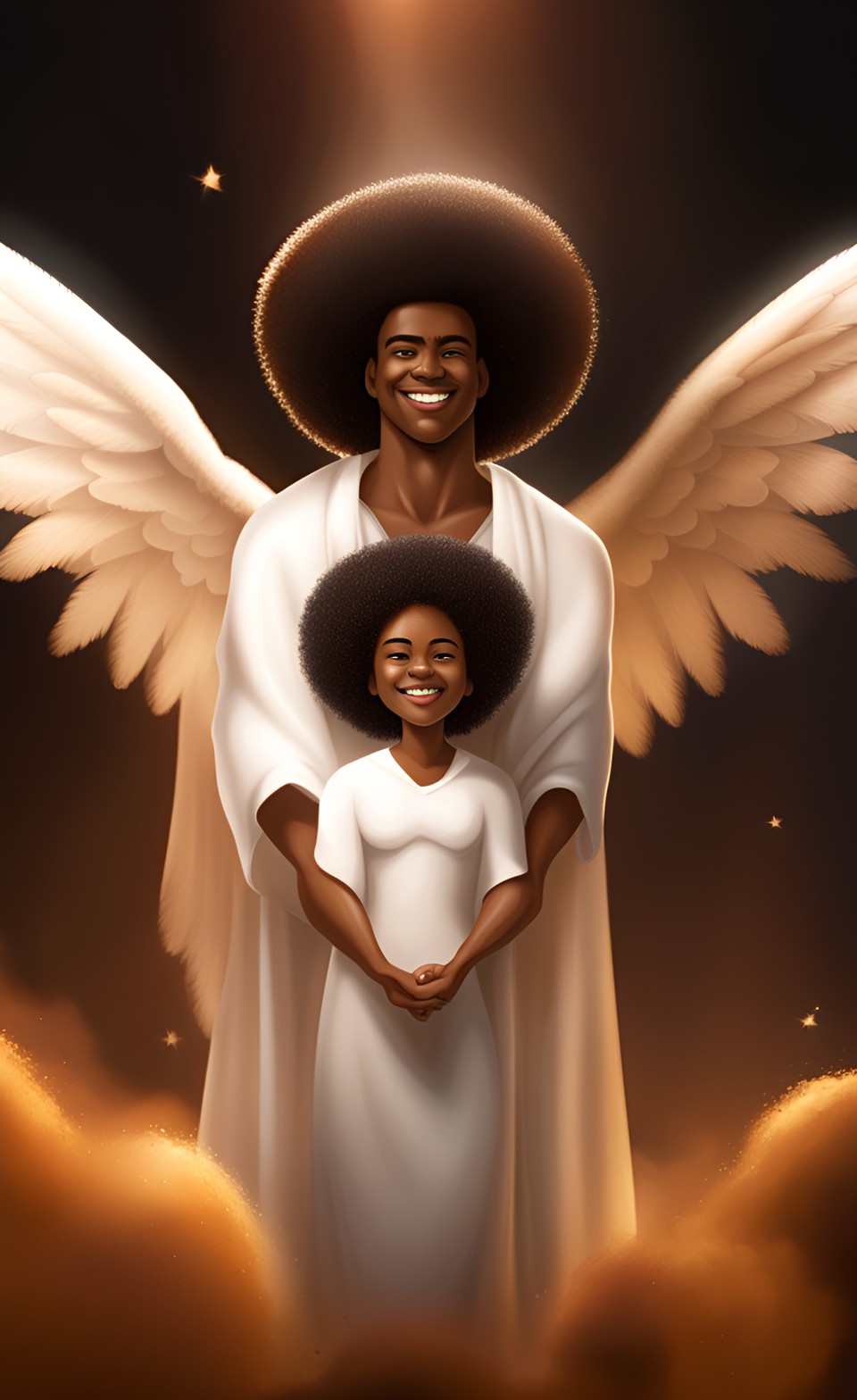 Jamaican anime angel smiling Jamai137