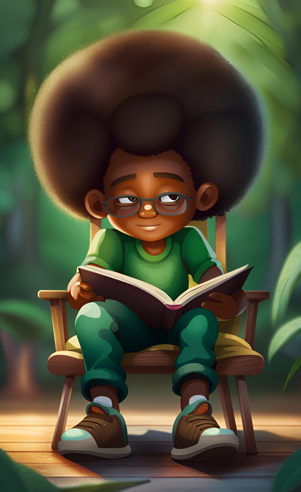 Jamaican boys reading their books Jamai291