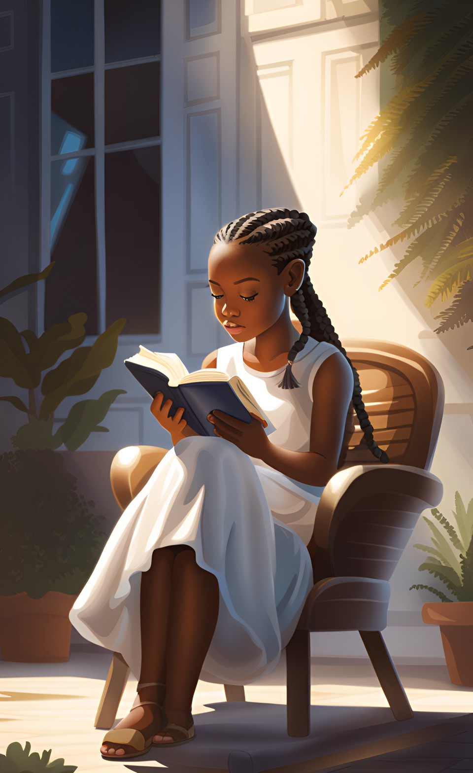 Jamaican school girls reading books at home Jamai293