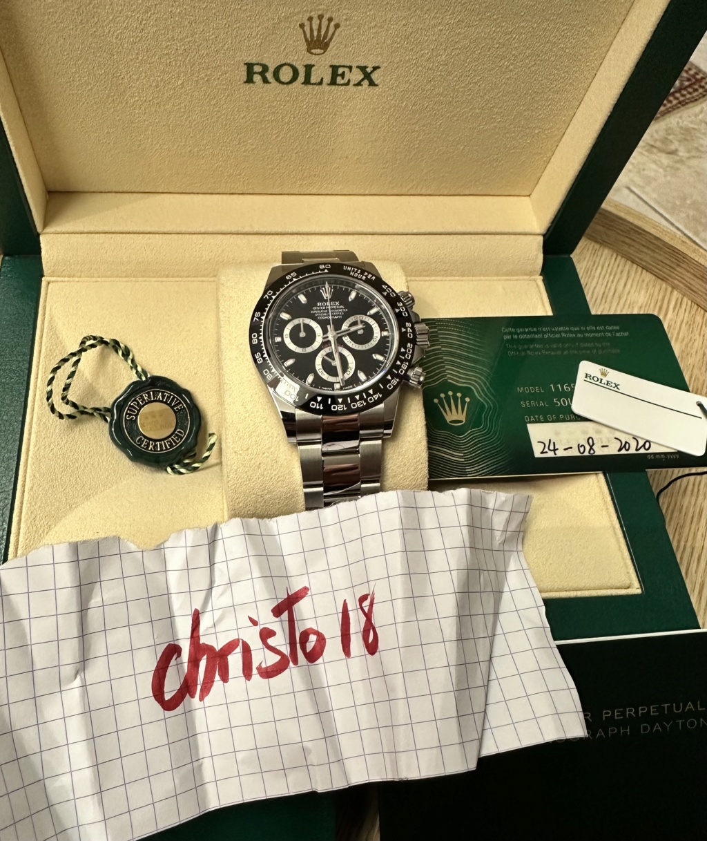 [Vends] Rolex Daytona 116500LN Neuve. Set complet. 2020 Img_1914