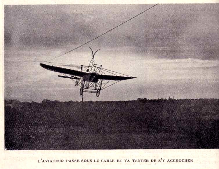 Le Blériot qui décollait et atterrissait d'un câble Cable_11