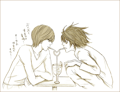 L & Raito [Death Note] Calpis10