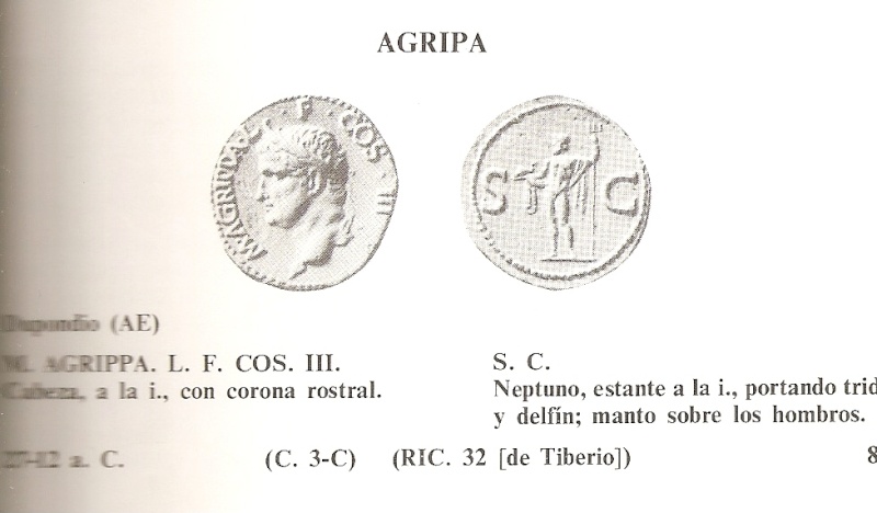 moneda de Agrippa con resello y agujero Escane10