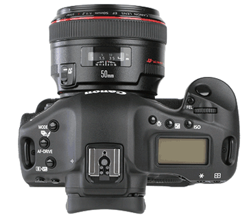 Canon EOS 1D Mark III de haut