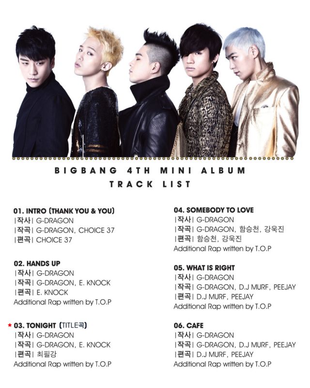 Bigbang 4th mini album ^^! Trackl10