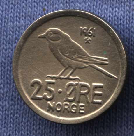 Que ave es en la moneda de 25 ore año 1961 noruega Img10