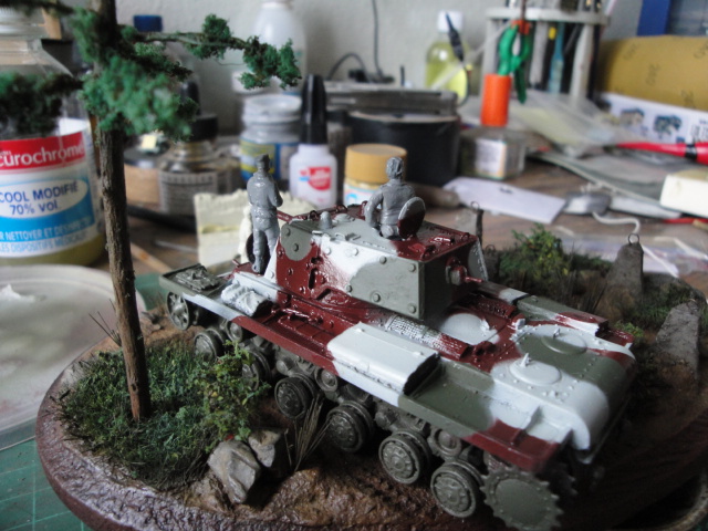  Sur la ligne mannerheim  KV-1 blindé ( kit Trumpeter) 00515