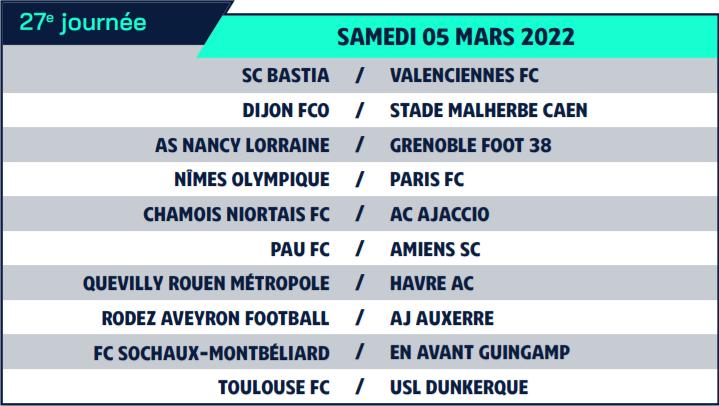 Calendrier de Ligue 2 saison 2021-2022 Calend39