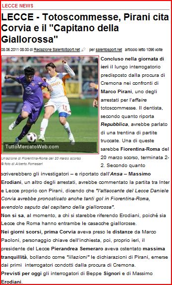 NUOVO SCANDALO CALCIO-SCOMMESSE 2011: TRUCCATE DIVERSE PARTITE DI SERIE A, DI SERIE B E DI LEGA PRO? COINVOLTO ANCHE IL LECCE? - Pagina 2 Cattur14