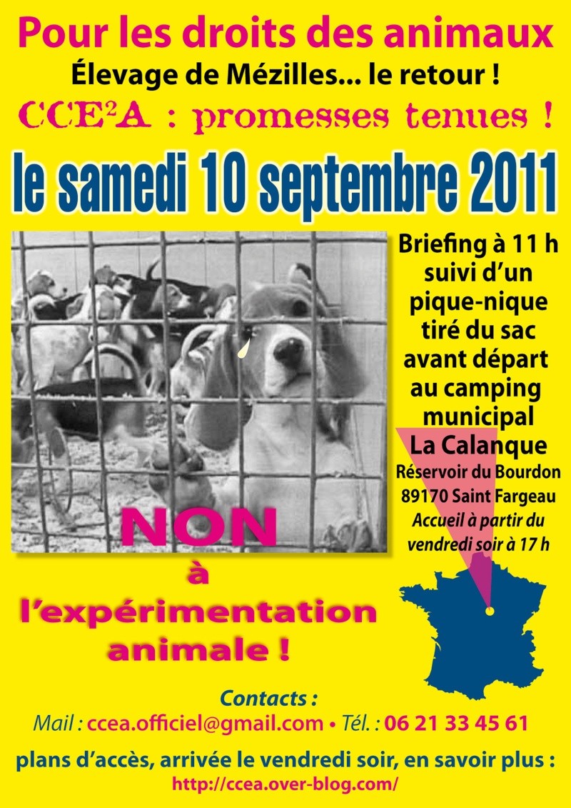 Manifestation le 10 septembre 2011 contre l'élevage de chiens de labos  situé à Mézilles Tractc10
