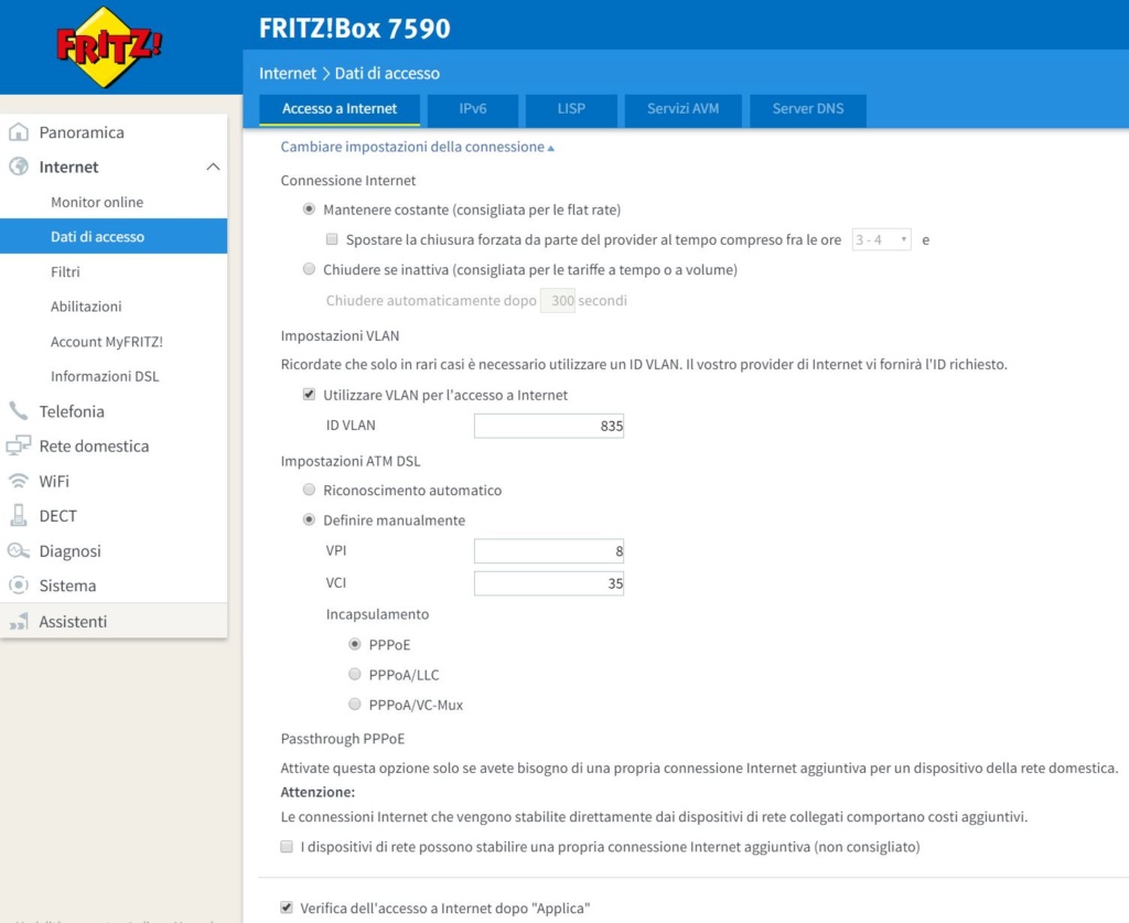 [RISOLTO] Configurazione Fritz Box 7390 con Tiscali VDSL FIBRA - Pagina 3 Cattur10