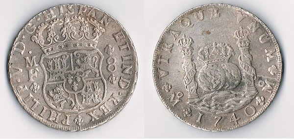 Dos Mundos/ 8 Reales Columnario real/fake? 1740-d10