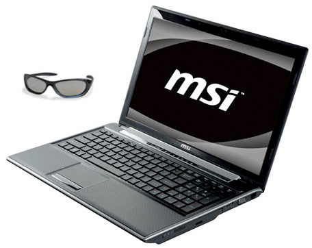 MSI releases 15.6-inch FR600 3D Laptop with 3D glasses Fr60010