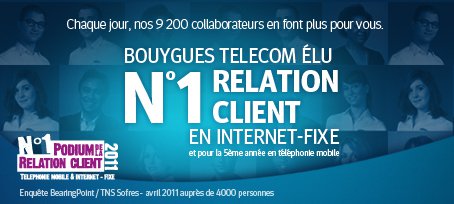Le 1er doublé de la relation client: Bouygues Telecom Numéro 1 24981810