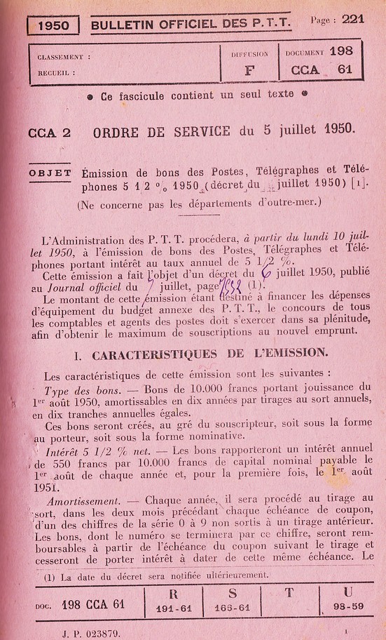 Souscrivez à l'emprunt à 5 1/2 % des P.T.T. Emprun10