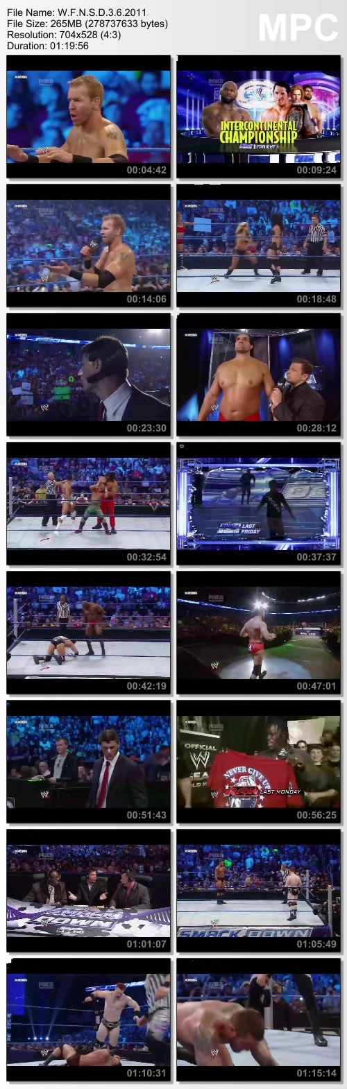 عرض WWE.Smackdown.03.06.2011 X264 917 MB RM 270 MB  21942310