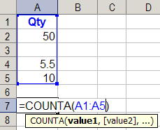 'COUNT' Function in MS Excel. Count011