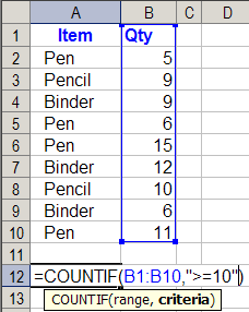 'COUNT' Function in MS Excel. Count014