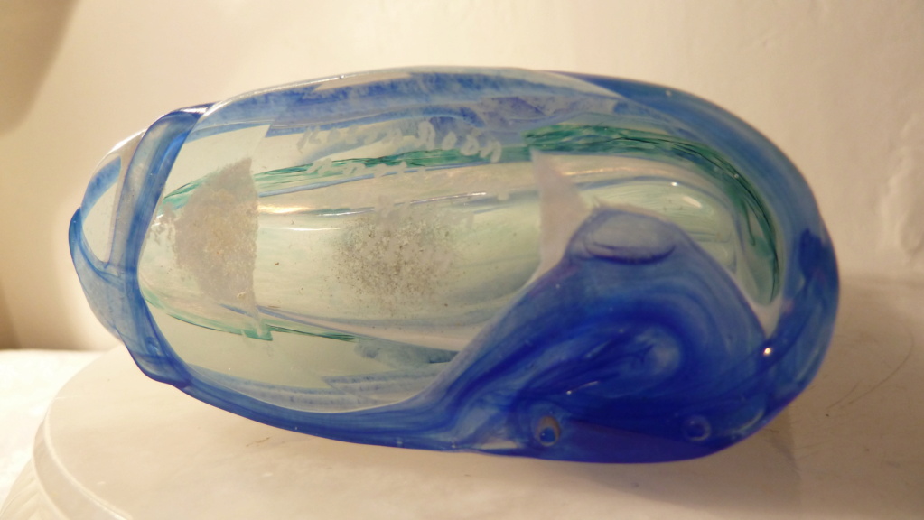 Soliflore bleu - verrerie d'art Kosta Boda P1100217