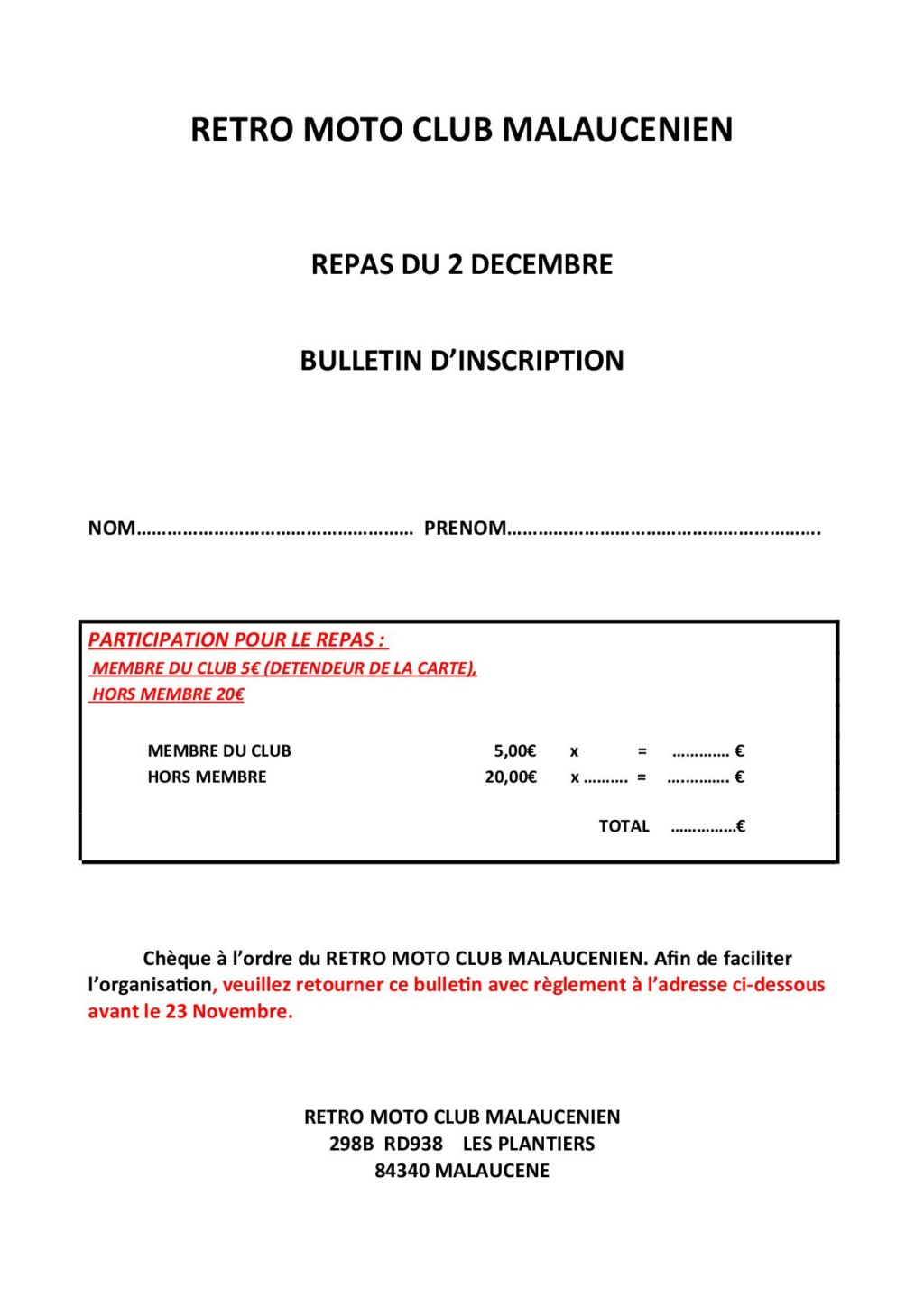 RMCMalaucenien, invitation repas le 2 Décembre. Bullet11