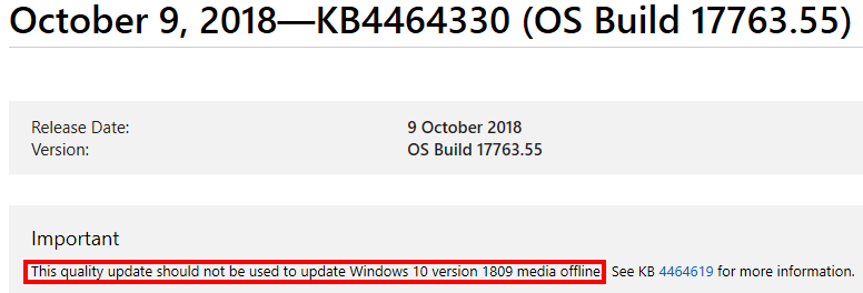 [SOLVED] WR2.0.4 & RS5 - Don't integrate KB4464330 !! Breaki10