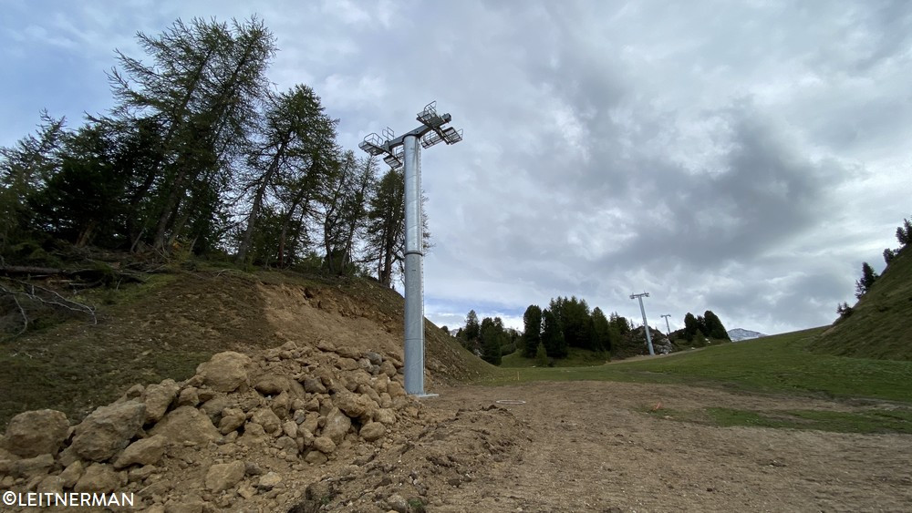 Construction télésiège débrayable TSD6 Lovatière | La Plagne 1620