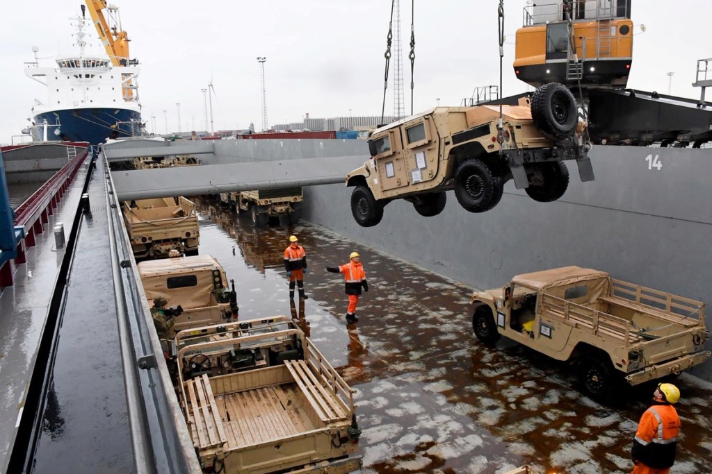 Acheminements de la 1 ArBde US pour Atlantic Resolve Dybplo10