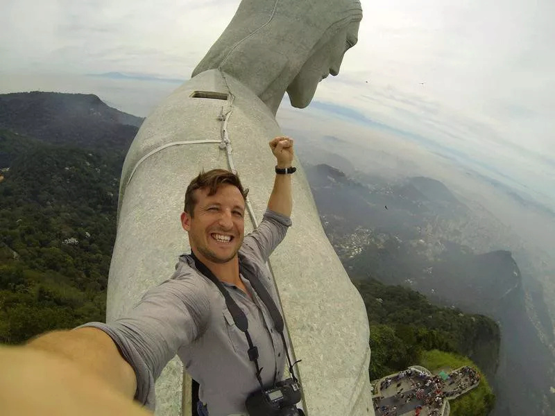 Photo en vol d'un helicoptère - Rio de Janeiro - Bresil A2126