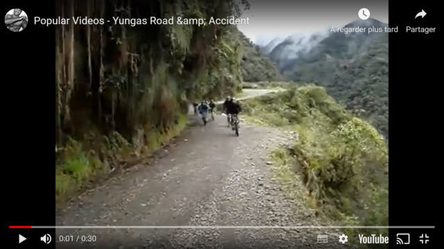 Balade à vélo en Bolivie. La route de la mort. Captu668