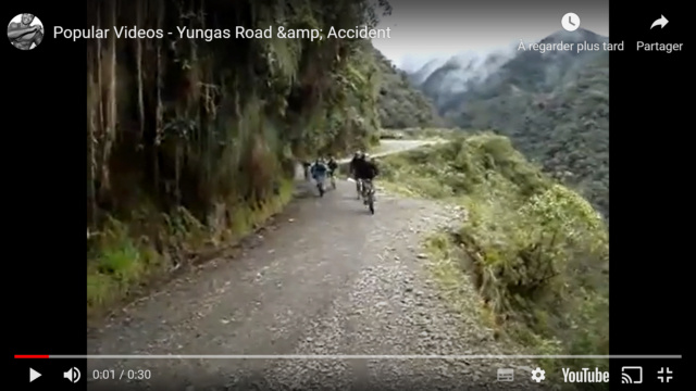 Balade  à vélo en Bolivie. La route de la mort. Captu668