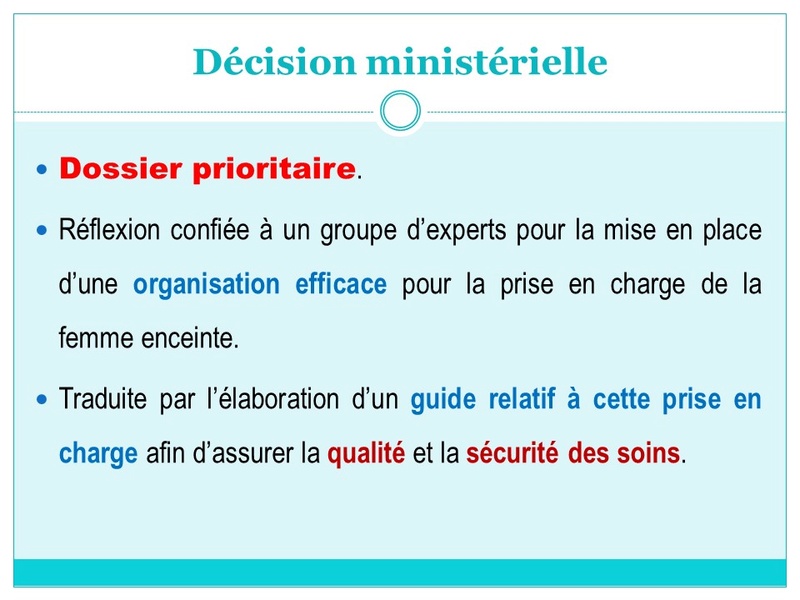 GUIDE D’ORGANISATION DES RESEAUX DE PRISE EN CHARGE DE LA FEMME GESTANTE Diapos21